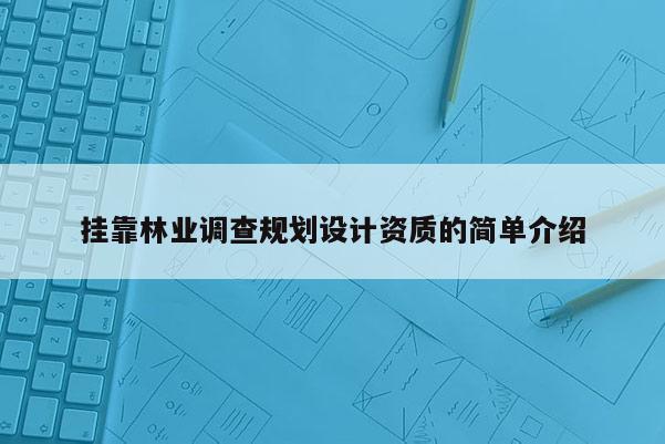 掛靠林業(yè)調(diào)查規(guī)劃設(shè)計(jì)資質(zhì)的簡單介紹